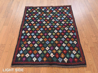 Baluch Tribal hand-knotted wool rug in Blue, 3'4" x 4'8", SKU O078805 (view 3)