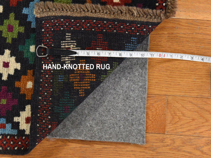 Baluch Tribal hand-knotted wool rug in Blue, 3'4" x 4'8", SKU O078805 (view 6)