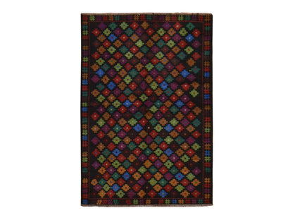 Baluch Tribal hand-knotted wool rug in Black, 3'5" x 5', SKU O078806