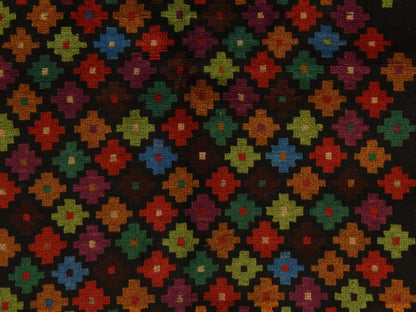 Baluch Tribal hand-knotted wool rug in Black, 3'5" x 5', SKU O078806 (view 4)