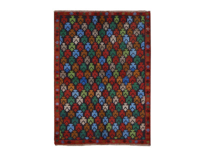 Baluch Tribal hand-knotted wool rug in Black, 3'5" x 4'8", SKU O078807