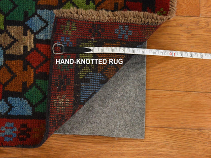 Baluch Tribal hand-knotted wool rug in Black, 3'5" x 4'8", SKU O078807 (view 6)