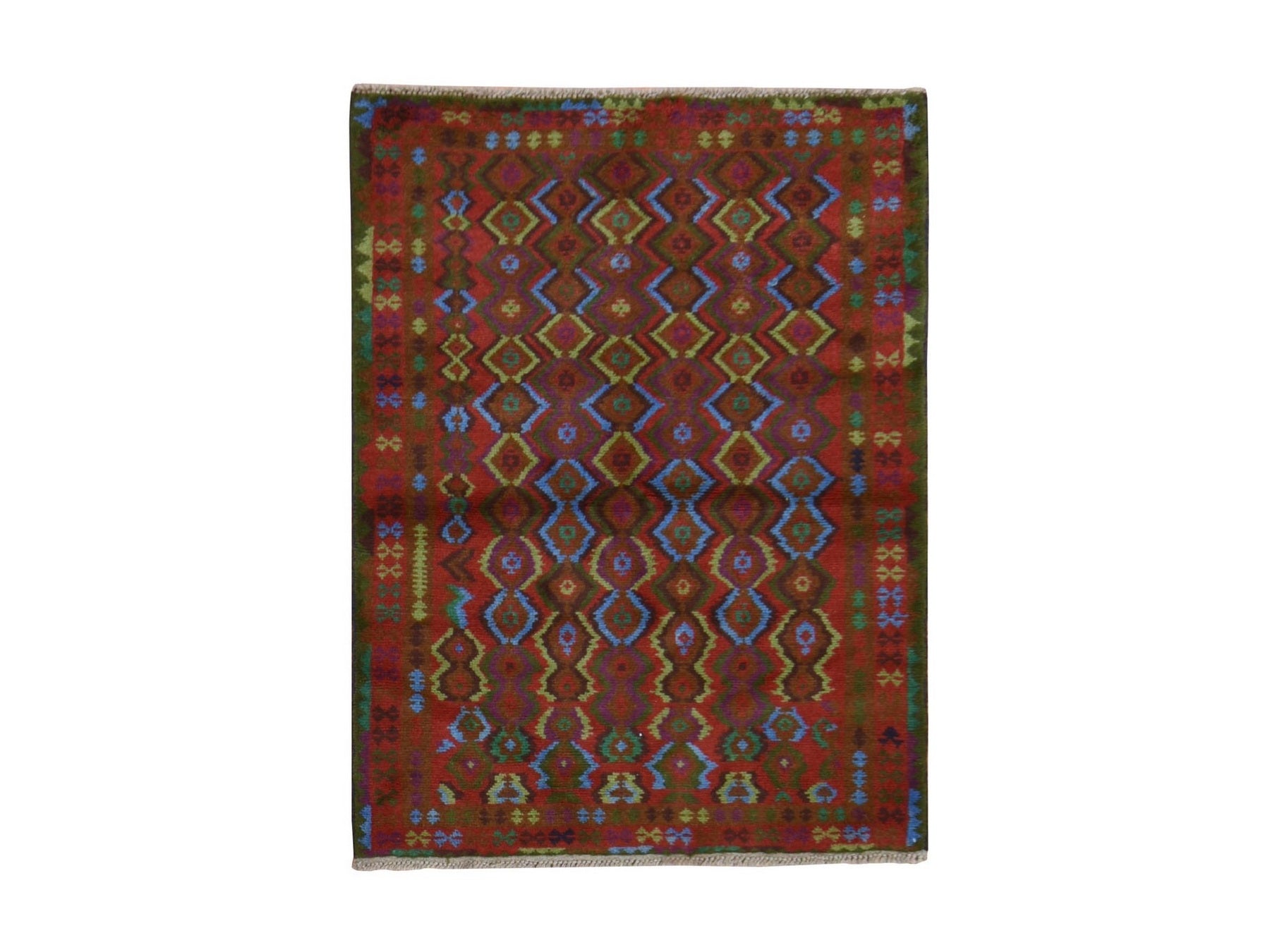 Baluch Tribal hand-knotted wool rug in Red, 3'5" x 4'8", SKU O078808
