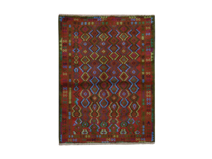 Baluch Tribal hand-knotted wool rug in Red, 3'5" x 4'8", SKU O078808
