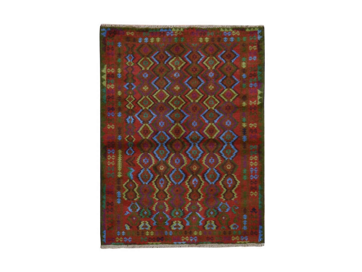 Baluch Tribal hand-knotted wool rug in Red, 3'5" x 4'8", SKU O078808