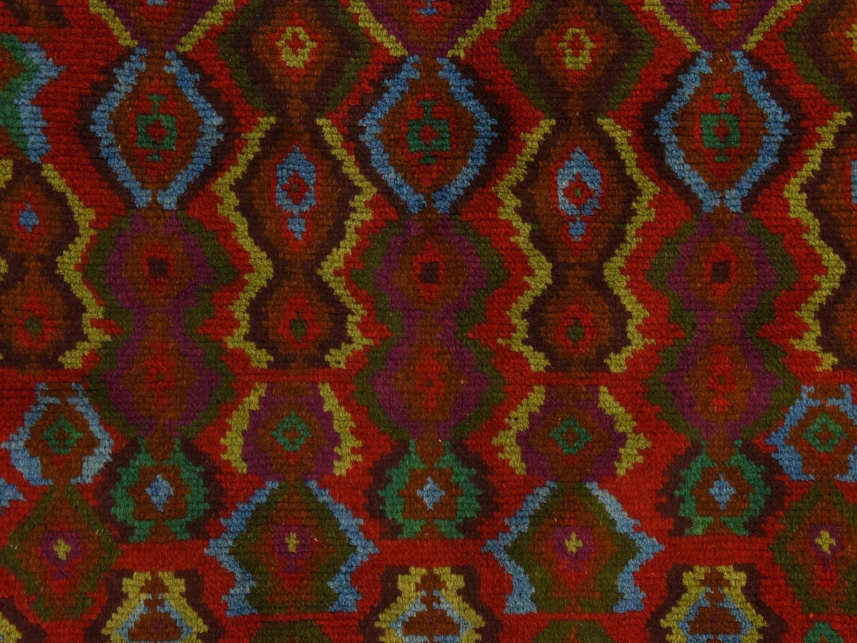 Baluch Tribal hand-knotted wool rug in Red, 3'5" x 4'8", SKU O078808 (view 4)