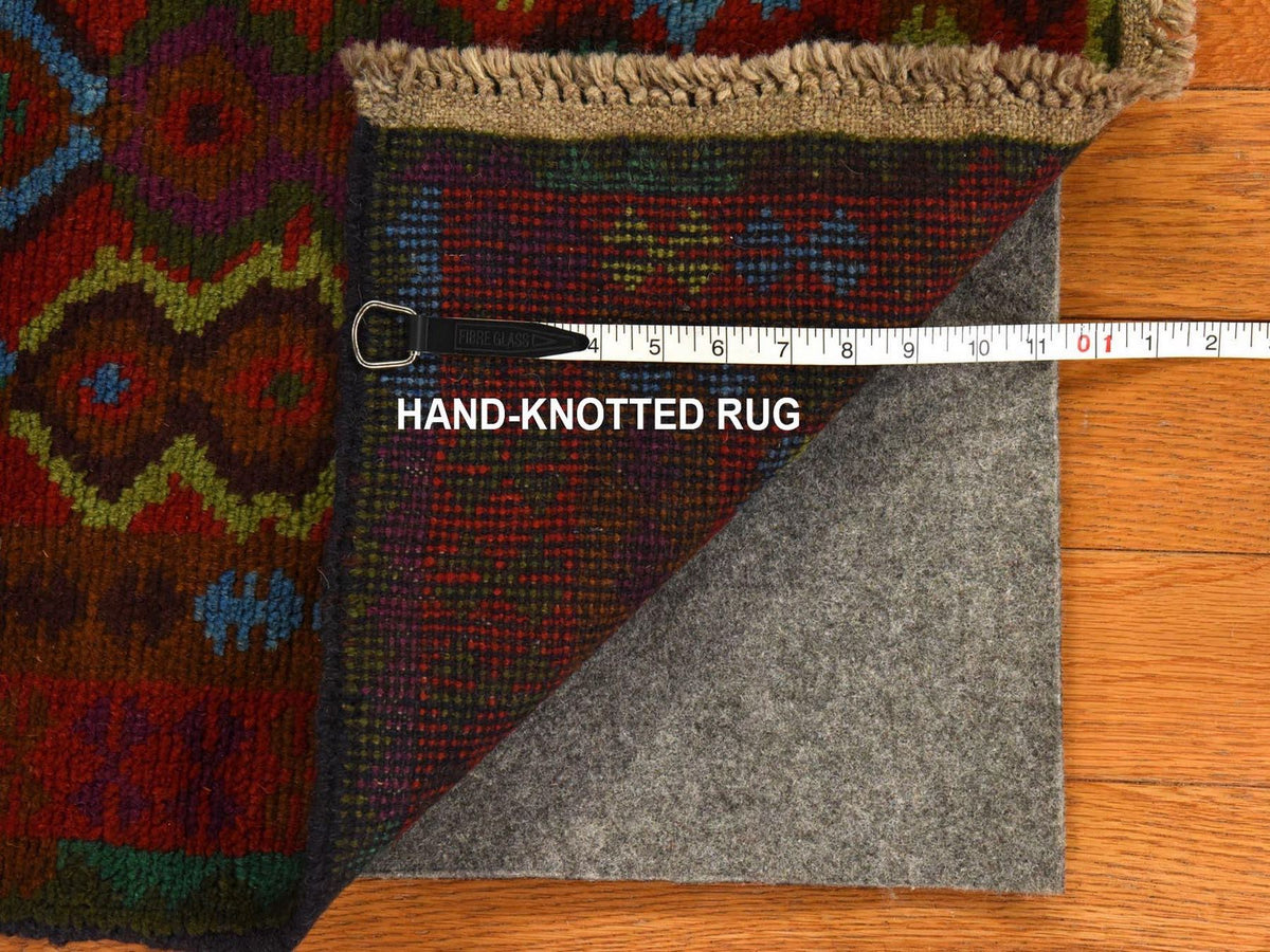 Baluch Tribal hand-knotted wool rug in Red, 3'5" x 4'8", SKU O078808 (view 6)
