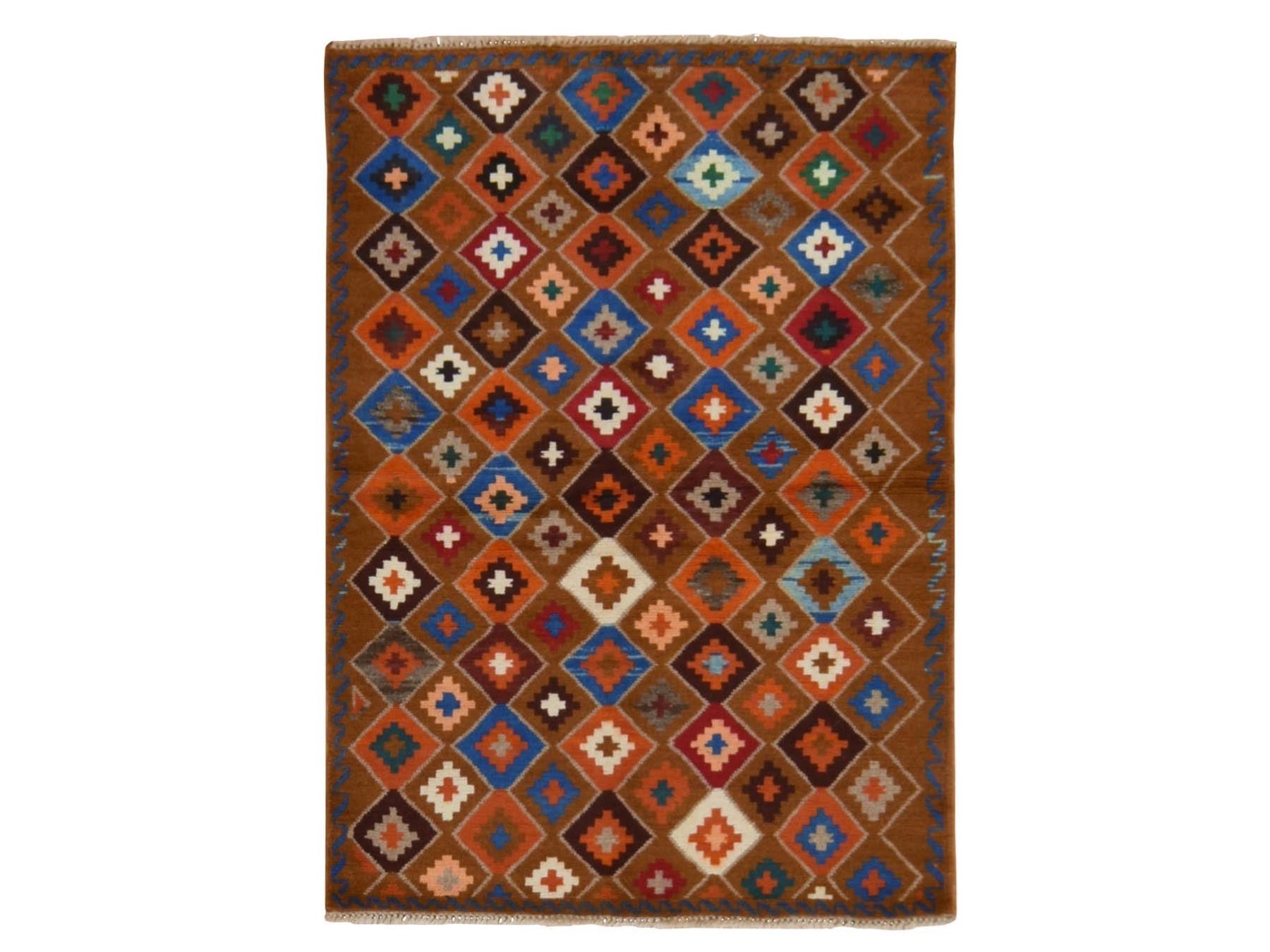 Baluch Tribal hand-knotted wool rug in Brown, 3'5" x 4'10", SKU O078809