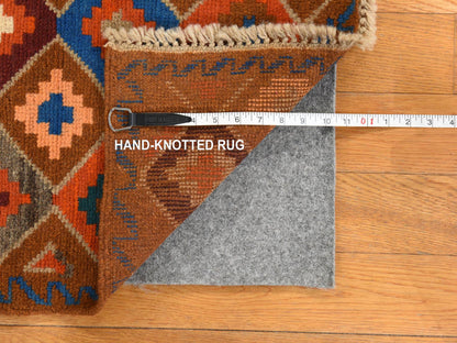 Baluch Tribal hand-knotted wool rug in Brown, 3'5" x 4'10", SKU O078809 (view 6)