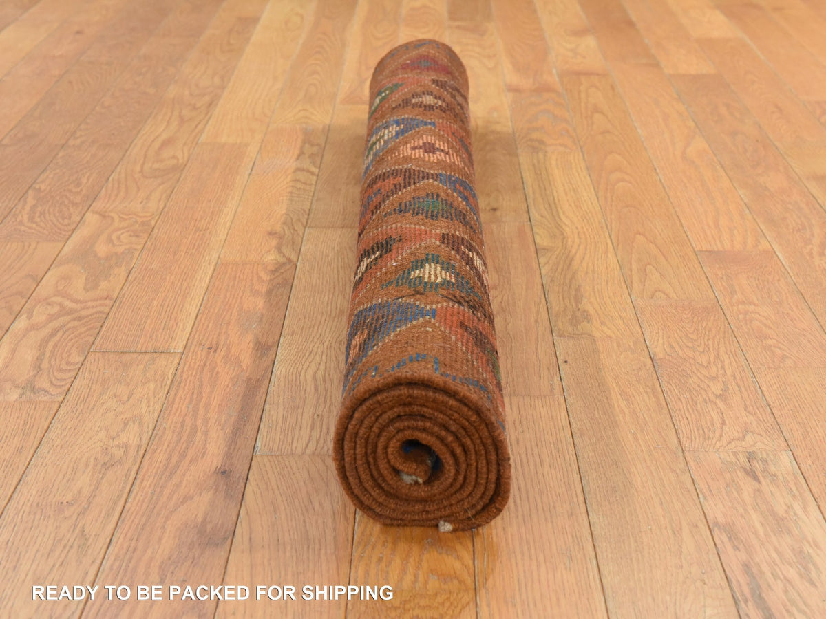 Baluch Tribal hand-knotted wool rug in Brown, 3'5" x 4'10", SKU O078809 (view 8)