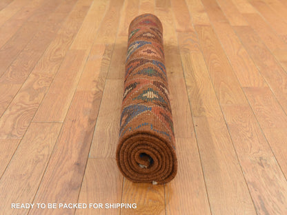 Baluch Tribal hand-knotted wool rug in Brown, 3'5" x 4'10", SKU O078809 (view 8)