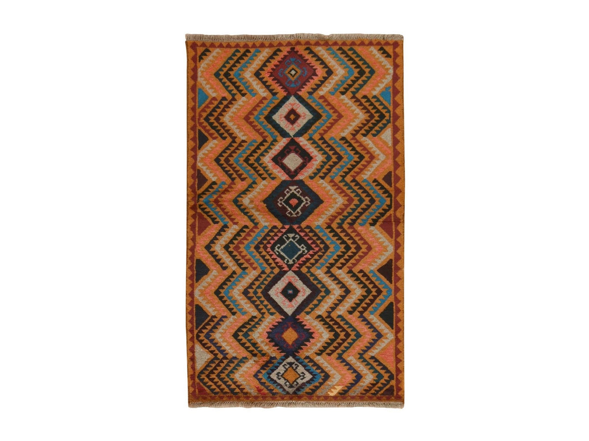 Baluch Tribal hand-knotted wool rug in Brown, 3'9" x 6'3", SKU O078810