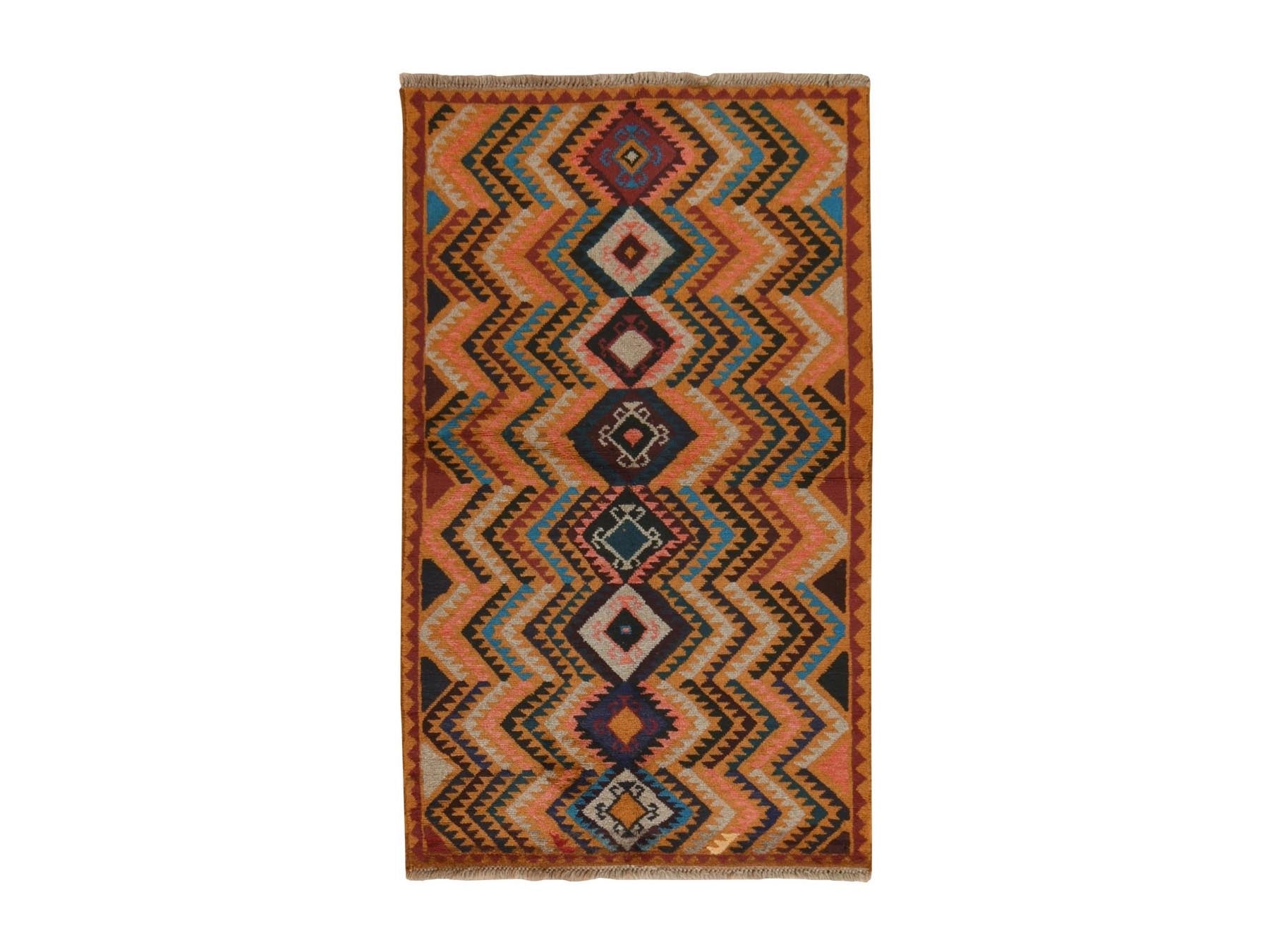 Baluch Tribal hand-knotted wool rug in Brown, 3'9" x 6'3", SKU O078810