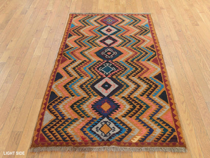 Baluch Tribal hand-knotted wool rug in Brown, 3'9" x 6'3", SKU O078810 (view 2)