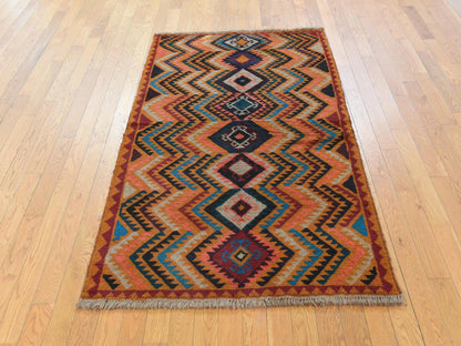 Baluch Tribal hand-knotted wool rug in Brown, 3'9" x 6'3", SKU O078810 (view 3)