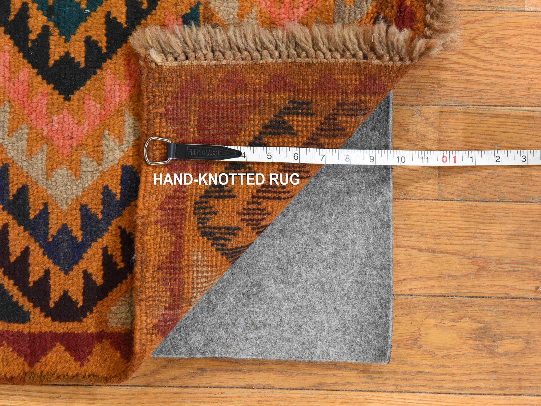 Baluch Tribal hand-knotted wool rug in Brown, 3'9" x 6'3", SKU O078810 (view 6)