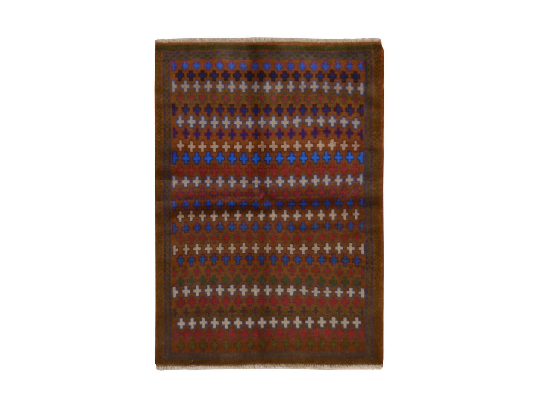 Baluch Tribal hand-knotted wool rug in Brown, 3'3" x 4'7", SKU O078811