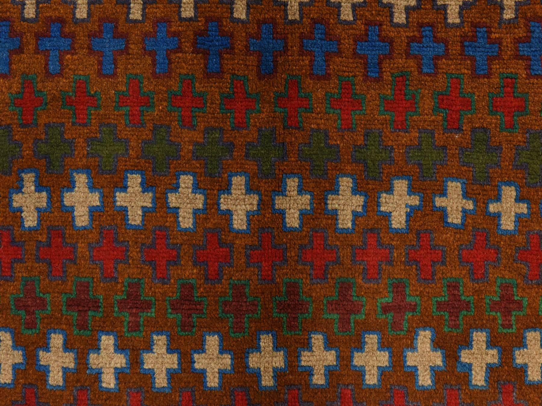 Baluch Tribal hand-knotted wool rug in Brown, 3'3" x 4'7", SKU O078811 (view 4)