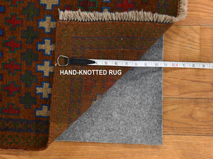 Baluch Tribal hand-knotted wool rug in Brown, 3'3" x 4'7", SKU O078811 (view 6)