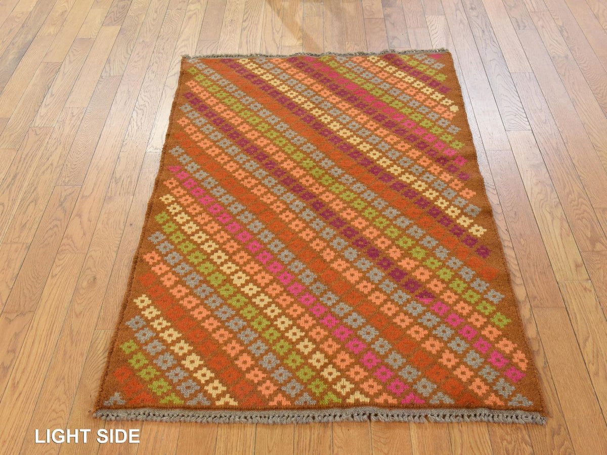 Baluch Tribal hand-knotted wool rug in Brown, 3'3" x 4'10", SKU O078812 (view 3)