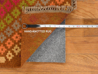 Baluch Tribal hand-knotted wool rug in Brown, 3'3" x 4'10", SKU O078812 (view 6)