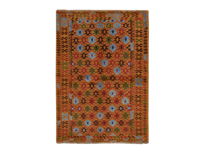 Baluch Tribal hand-knotted wool rug in Brown, 3'5" x 4'10", SKU O078813