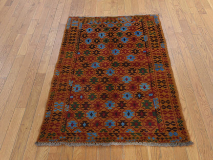 Baluch Tribal hand-knotted wool rug in Brown, 3'5" x 4'10", SKU O078813 (view 2)