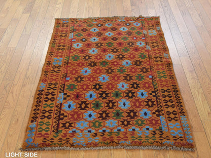 Baluch Tribal hand-knotted wool rug in Brown, 3'5" x 4'10", SKU O078813 (view 3)