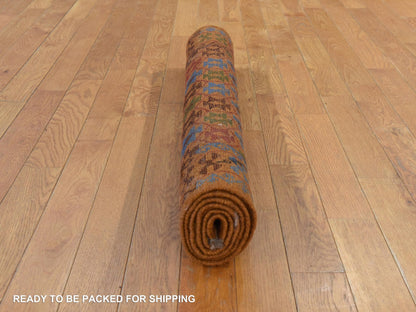 Baluch Tribal hand-knotted wool rug in Brown, 3'5" x 4'10", SKU O078813 (view 8)