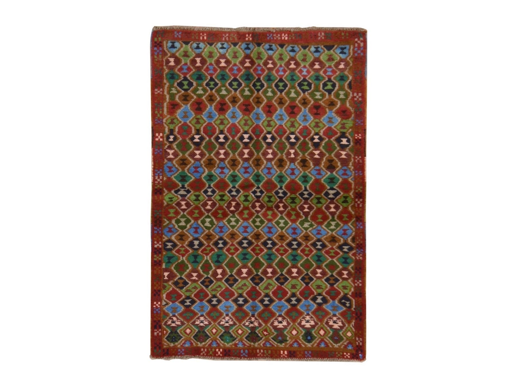 Baluch Tribal hand-knotted wool rug in Red, 3'3" x 5', SKU O078814