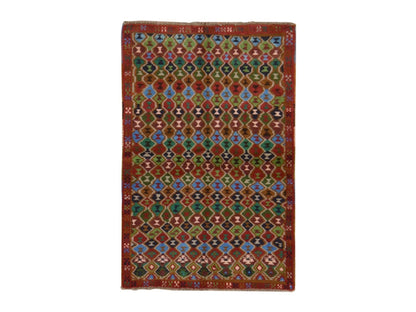 Baluch Tribal hand-knotted wool rug in Red, 3'3" x 5', SKU O078814
