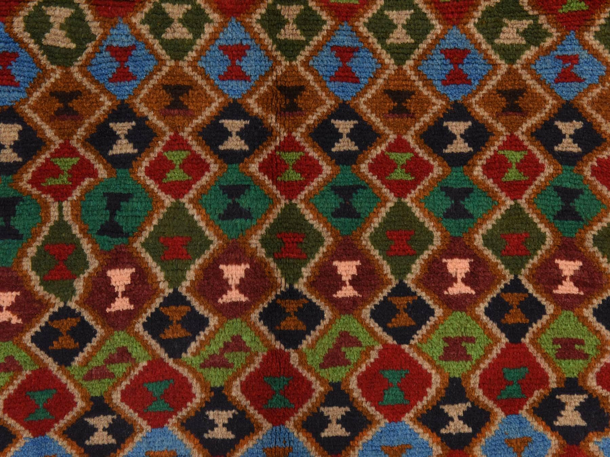 Baluch Tribal hand-knotted wool rug in Red, 3'3" x 5', SKU O078814 (view 4)