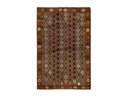 Baluch Tribal hand-knotted wool rug in Brown, 3'1" x 4'8", SKU O078815