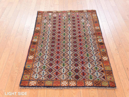 Baluch Tribal hand-knotted wool rug in Brown, 3'1" x 4'8", SKU O078815 (view 3)