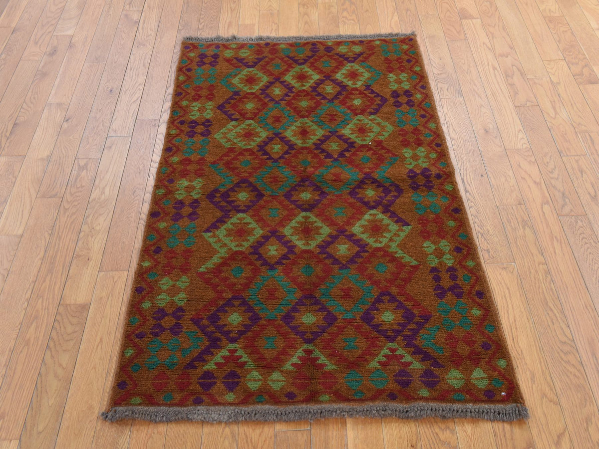Baluch Tribal hand-knotted wool rug in Brown, 3'1" x 4'9", SKU O078816 (view 2)