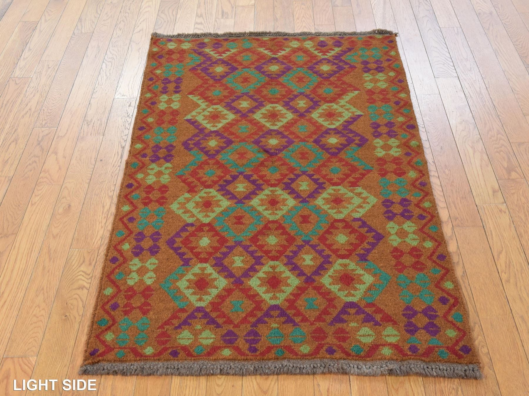 Baluch Tribal hand-knotted wool rug in Brown, 3'1" x 4'9", SKU O078816 (view 3)
