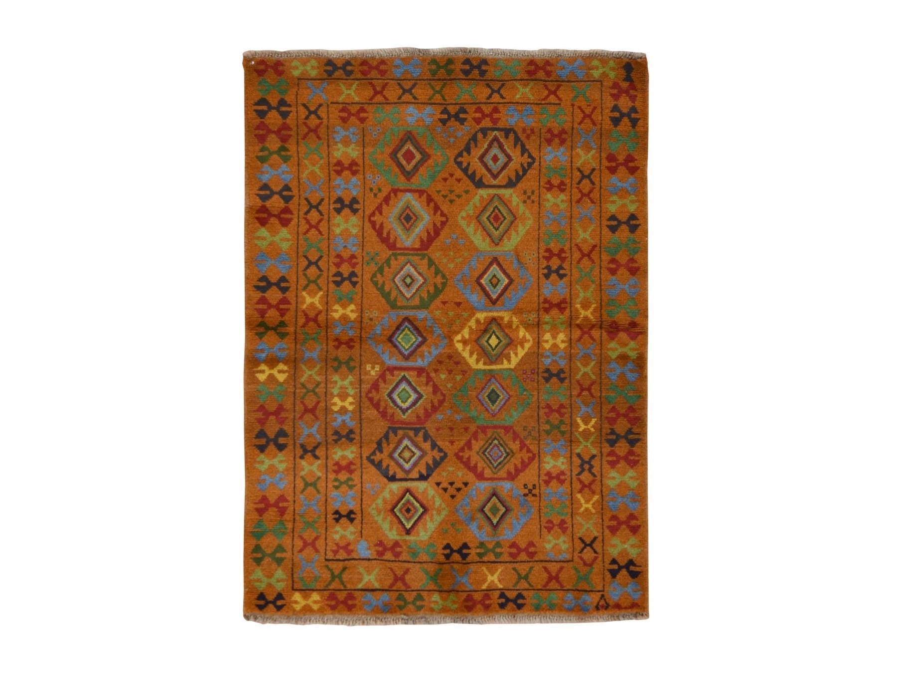 Baluch Tribal hand-knotted wool rug in Brown, 4'3" x 6', SKU O078817