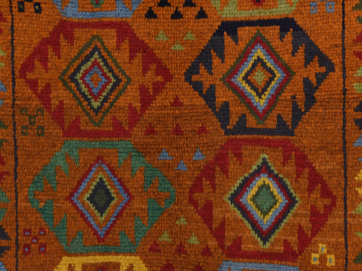 Baluch Tribal hand-knotted wool rug in Brown, 4'3" x 6', SKU O078817 (view 4)