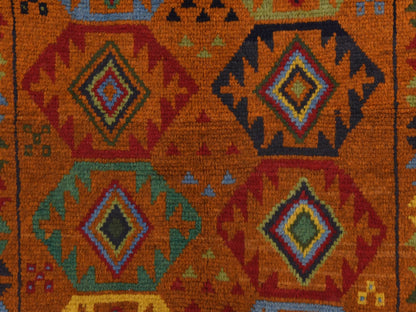 Baluch Tribal hand-knotted wool rug in Brown, 4'3" x 6', SKU O078817 (view 4)