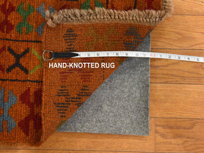 Baluch Tribal hand-knotted wool rug in Brown, 4'3" x 6', SKU O078817 (view 6)