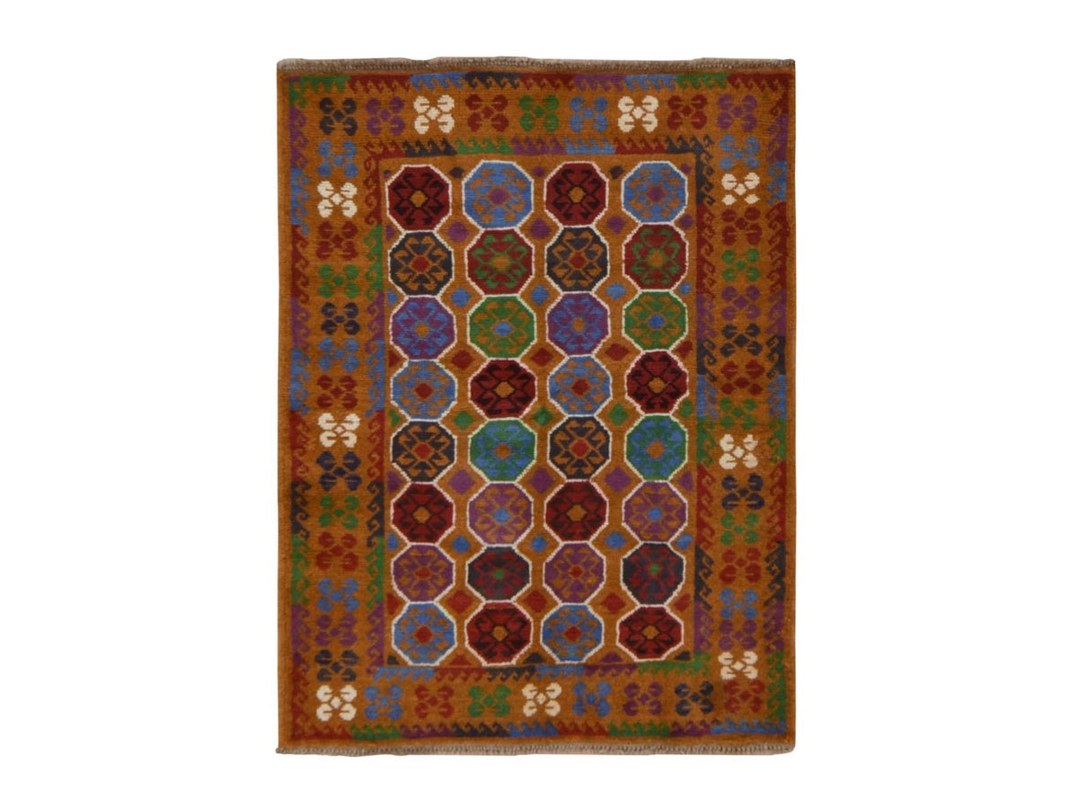 Baluch Tribal hand-knotted wool rug in Brown, 3'6" x 4'9", SKU O078818