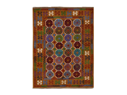 Baluch Tribal hand-knotted wool rug in Brown, 3'6" x 4'9", SKU O078818