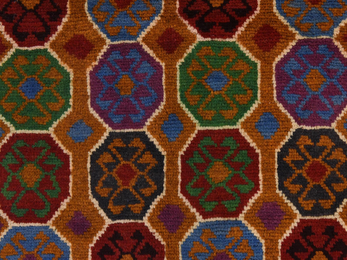 Baluch Tribal hand-knotted wool rug in Brown, 3'6" x 4'9", SKU O078818 (view 4)