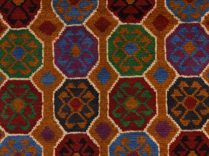 Baluch Tribal hand-knotted wool rug in Brown, 3'6" x 4'9", SKU O078818 (view 4)