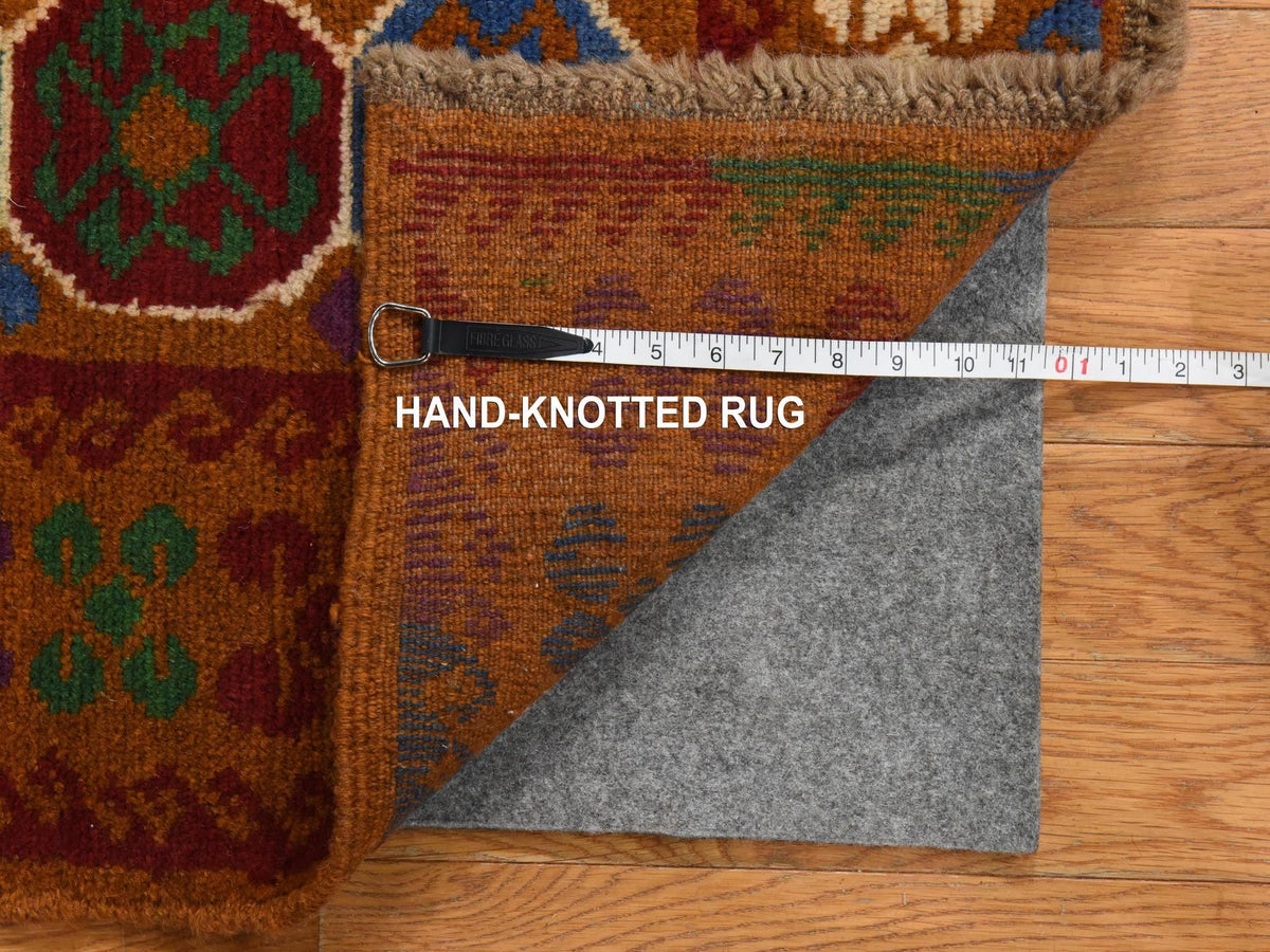 Baluch Tribal hand-knotted wool rug in Brown, 3'6" x 4'9", SKU O078818 (view 6)