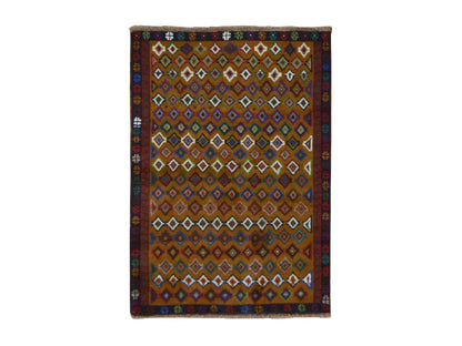 Baluch Tribal hand-knotted wool rug in Brown, 3'3" x 4'8", SKU O078819