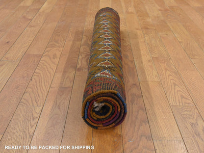 Baluch Tribal hand-knotted wool rug in Brown, 3'3" x 4'8", SKU O078819 (view 8)