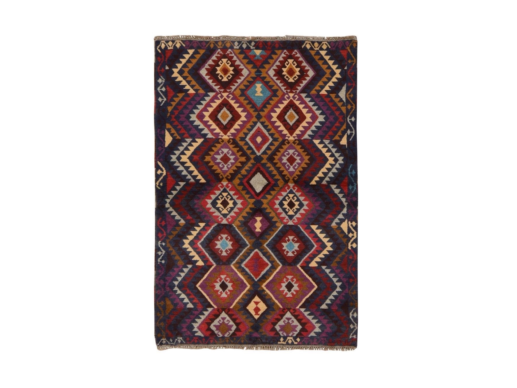 Baluch Tribal hand-knotted wool rug in Blue, 3'8" x 5'7", SKU O078820