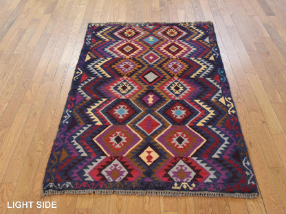 Baluch Tribal hand-knotted wool rug in Blue, 3'8" x 5'7", SKU O078820 (view 3)