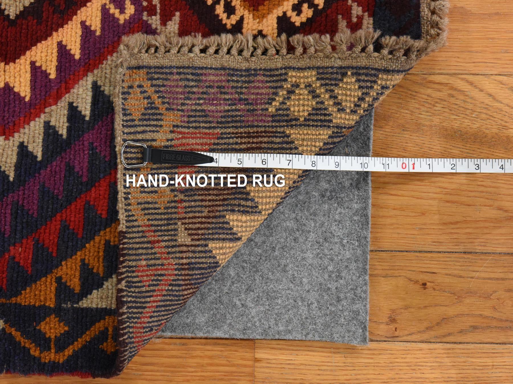 Baluch Tribal hand-knotted wool rug in Blue, 3'8" x 5'7", SKU O078820 (view 6)